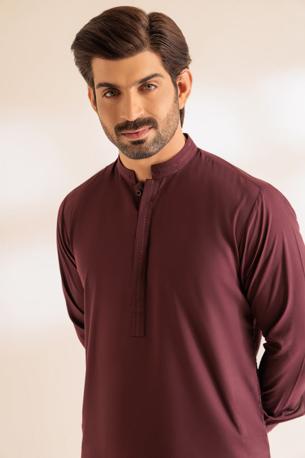 GRAPE-BLENDED-KURTA PAJAMA TROUSER - (KSS24-005)