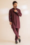 GRAPE-BLENDED-KURTA PAJAMA TROUSER - (KSS24-005)