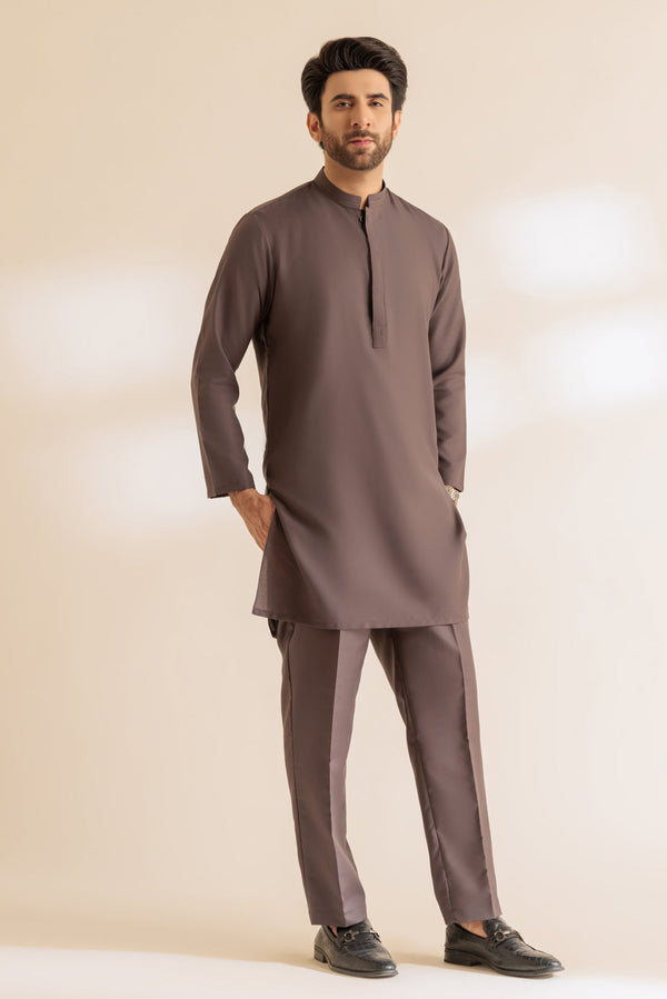 CHARCOAL-BLENDED-KURTA PAJAMA TROUSER - (KSS24-011)