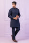 MN-BLUE-BLENDED-KURTA TROUSER - (KSS24-015)