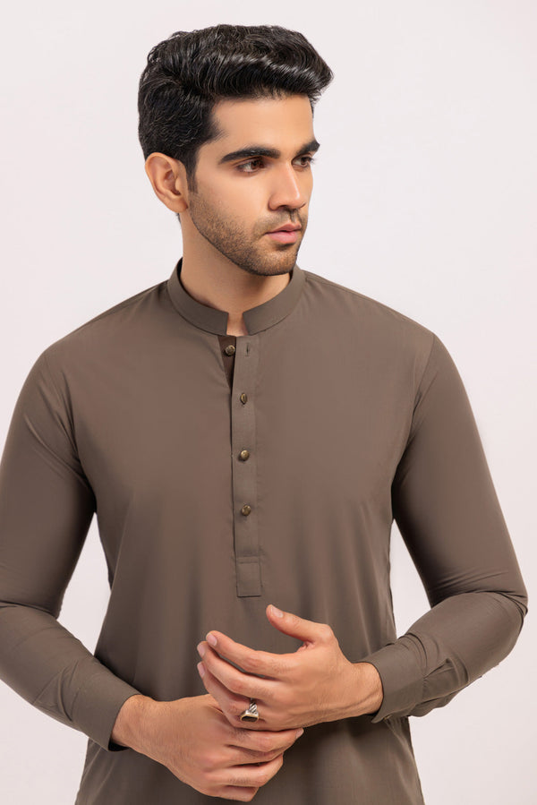 OLIVE-BLENDED-KURTA TROUSER - (KSS24-026)