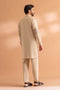 C-BEIGE-COTTON-KURTA TROUSER - (KSS24-040)