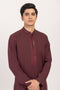 M-RED-BLENDED-KURTA TROUSER - (KSS24-041)