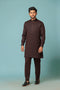 D-BROWN-BLENDED-KURTA SHALWAR - (KSW23-018)