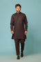 D-BROWN-BLENDED-KURTA SHALWAR - (KSW23-018)