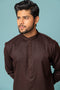 D-BROWN-BLENDED-KURTA SHALWAR - (KSW23-018)