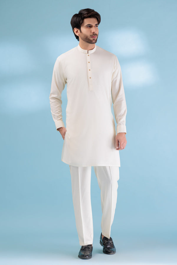 CREAM-BLENDED-KURTA SHALWAR - (KSW23-019)