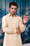 BEIGE-BLENDED-KURTA TROUSER - (KSW24-018)