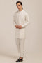 WHITE-BLENDED-KURTA TROUSER - (KSW24-022)