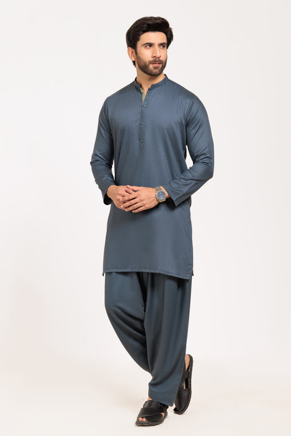 S-GREEN-BLENDED-KURTA TROUSER - (KSW24-029)