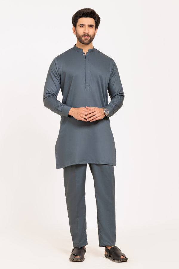 S-GREEN-BLENDED-KURTA TROUSER - (KSW24-032)