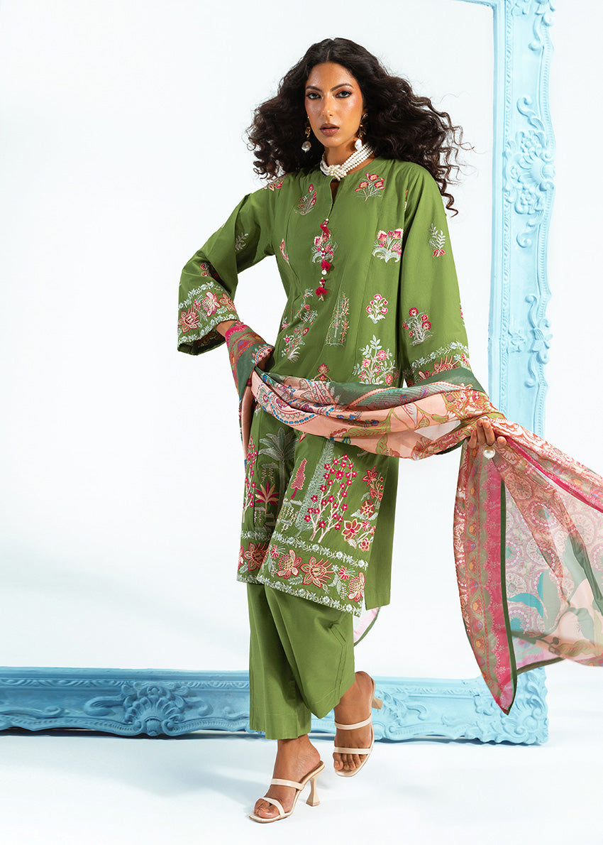 Bonanza Satrangi L-Green-Dyed-Slub-3 Piece (WP3PSSW25S1J4), view 1