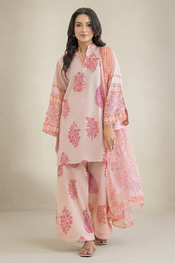 L-Pink-Lawn-3 Piece (WP3PPBS26B1F42)