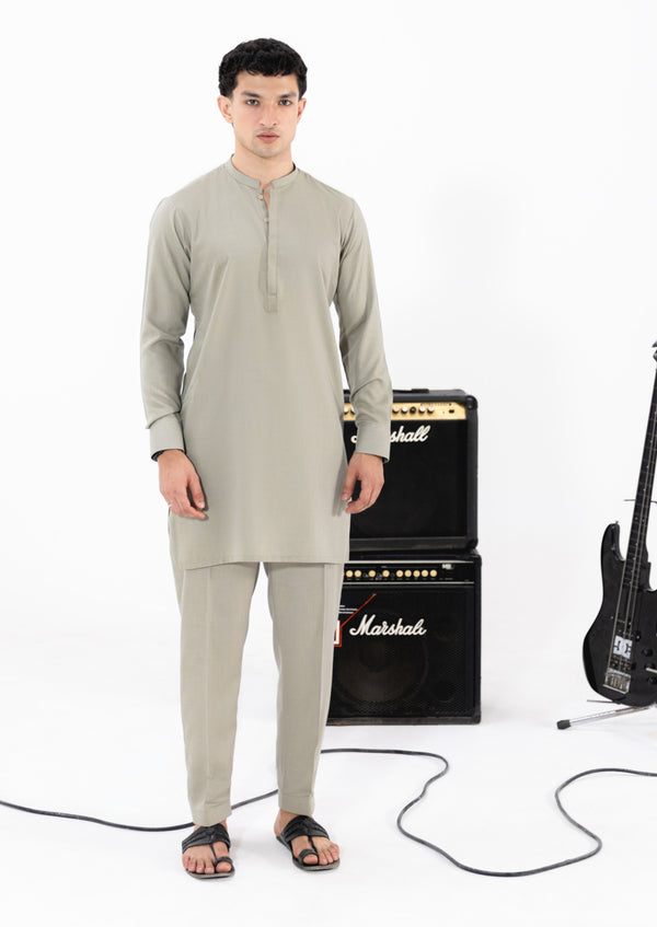 Olive-Blended-Kurta Trouser - (M25KPS2001)