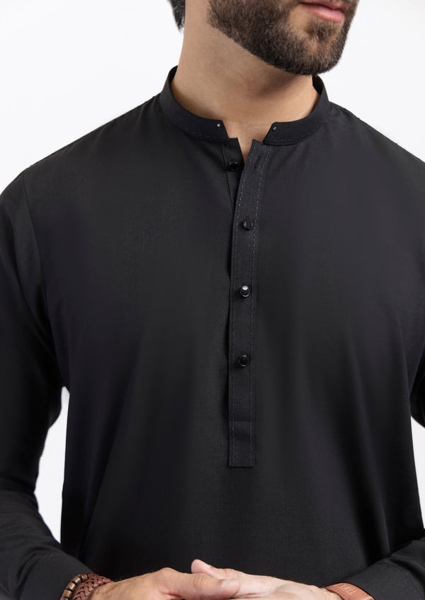 Black-Blended-Kurta Trouser - (M25KPS2008)