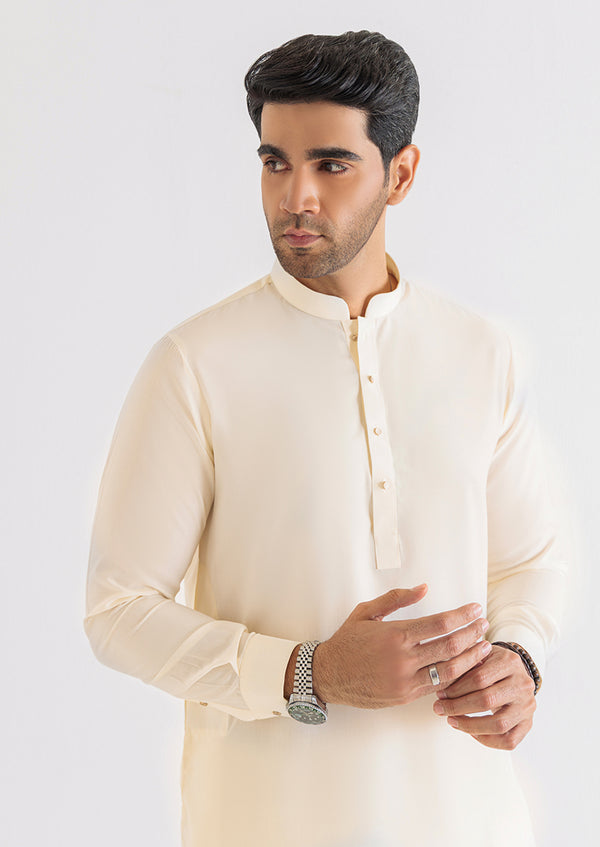 Cream-Blended-Kurta Trouser - (M25KPS2018)
