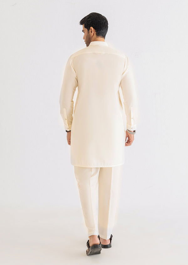 Cream-Blended-Kurta Trouser - (M25KPS2018)