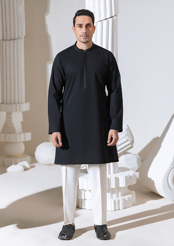 BLACK-BLENDED-KURTA - (M25KUE1038)