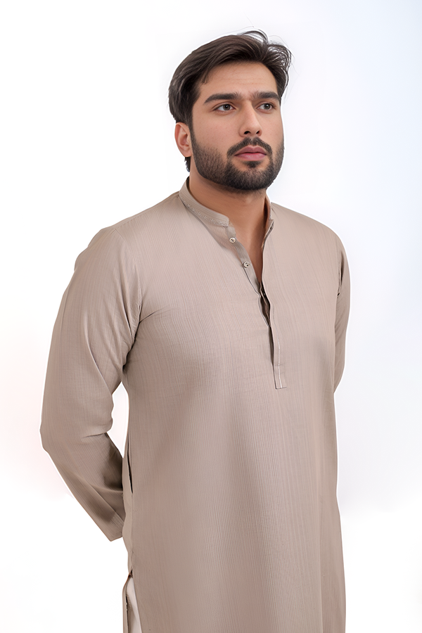 S-Green-Cotton Fancy-Kurta - (M25KUE1039)