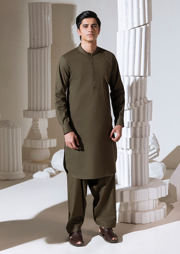 O-Green-Blended-Shalwar Suit - (M25SSE2036)