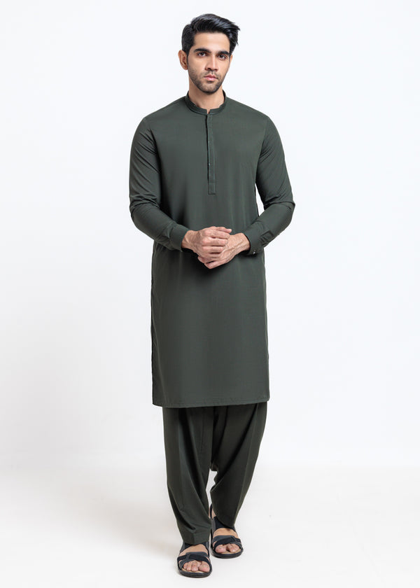 O-Green-Blended-Shalwar Suit - (M25SSE2041)
