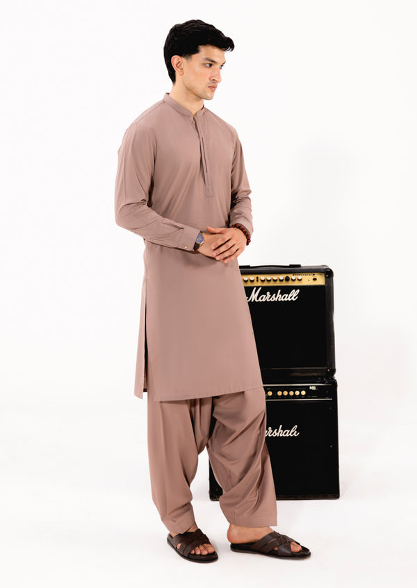 L-Brown-Blended-Shalwar Suit - (M25SSE2057)