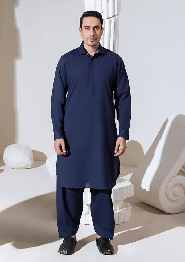 NAVY-BLENDED-SHALWAR SUIT - (M25SSS2009)