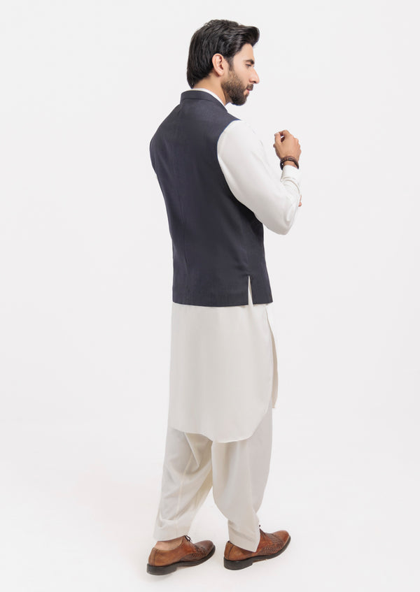 Charcoal-Blended-Waist Coat - (M25WCE1007)