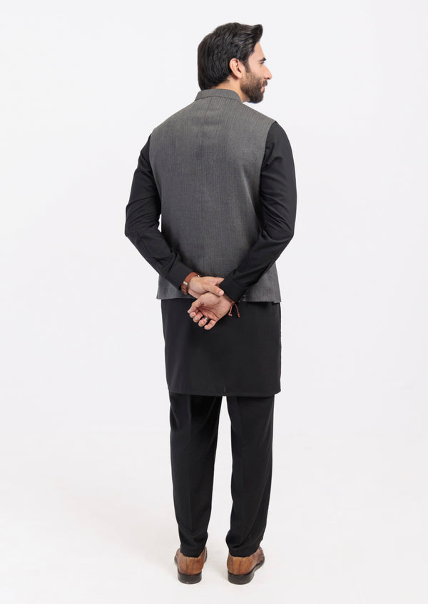 Grey-Blended-Waist Coat - (M25WCS1001)