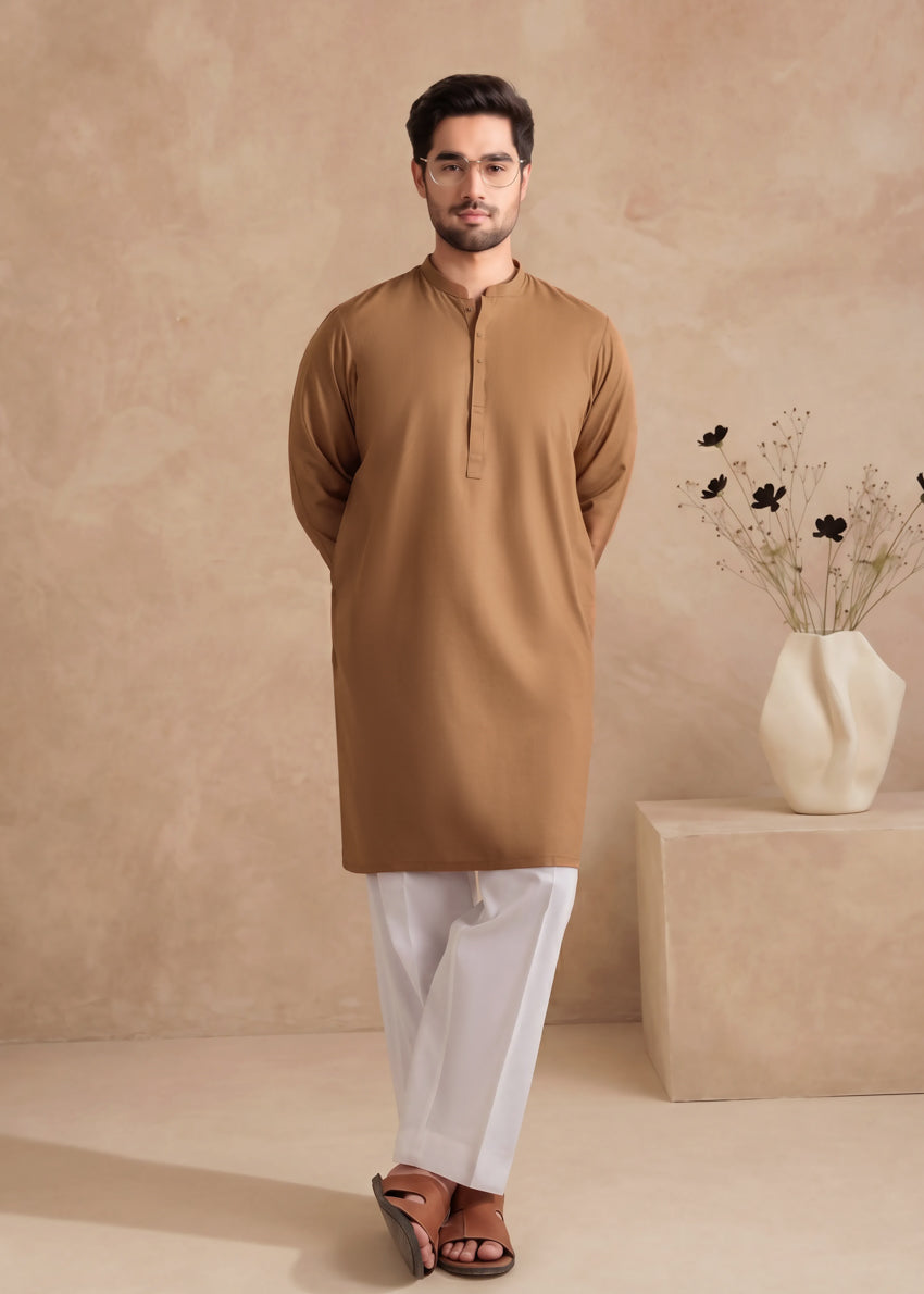 Bonanza Satrangi Mustard-Blended-Kurta - (MP1PBS26BM2M36), view 1