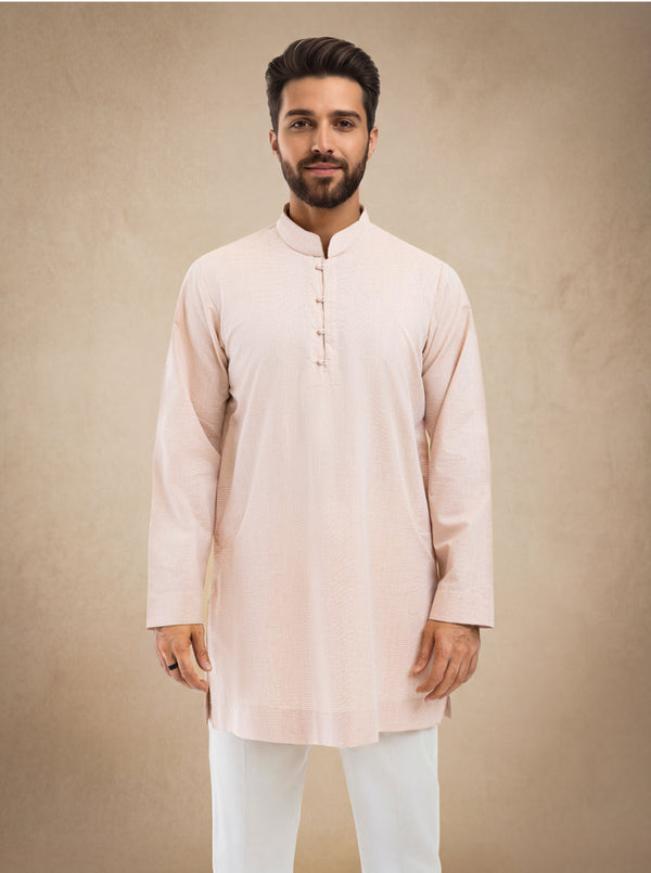 Peach-Blended-Kurta - (MP1PBW25BM1J2)