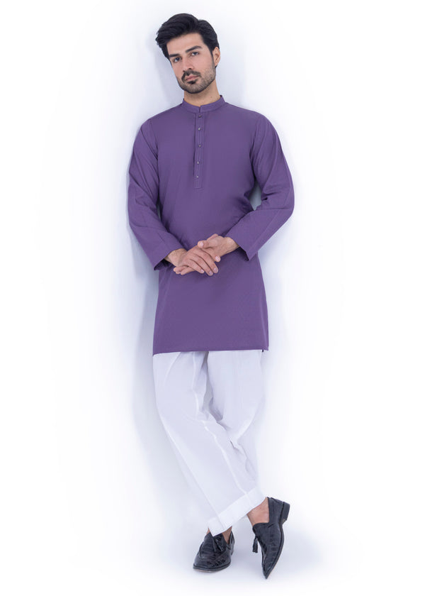 Purple-Blended-Kurta - (MP1PBW25BM9O1)