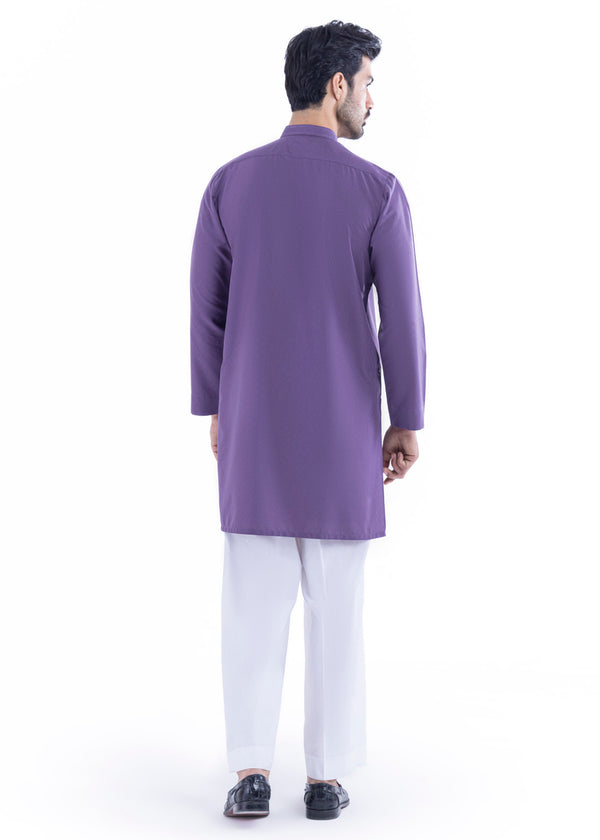 Purple-Blended-Kurta - (MP1PBW25BM9O1)