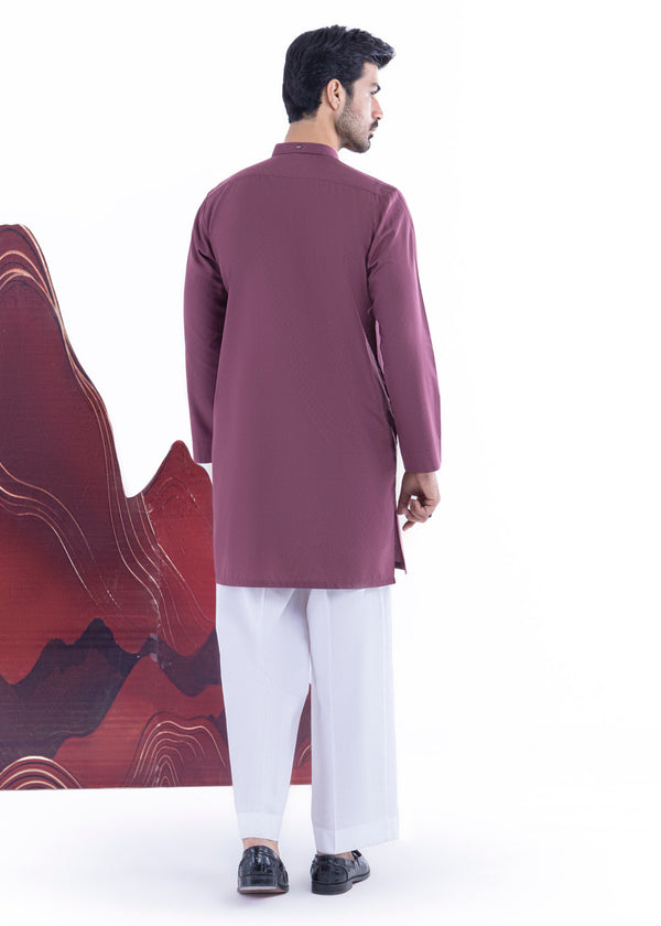 Maroon-Blended-Kurta - (MP1PBW25BM9O3)