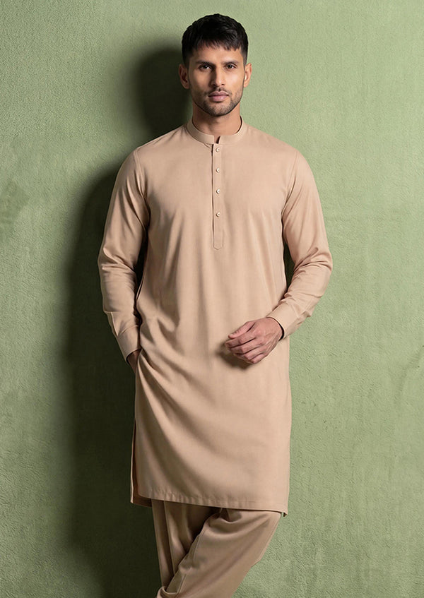 L-Brown-Blended-Shalwar Suit - (MP2PBBS26BM1F10)