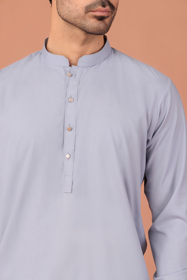 L-Blue-Blended-Kurta Trouser - (MP2PBBW25ADD14)