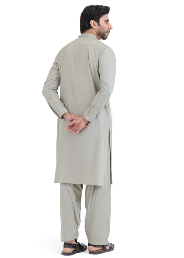 Sage-Blended-Shalwar Suit - (MP2PBBW25ADN18)