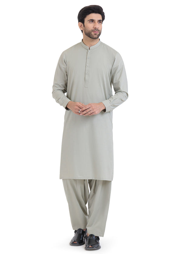 Sage-Blended-Shalwar Suit - (MP2PBBW25ADN18)