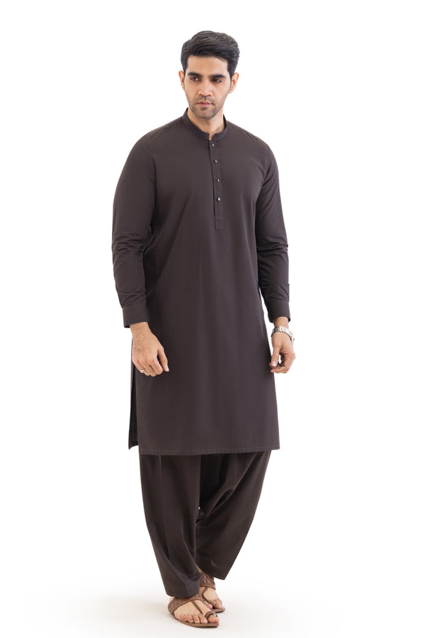 C-Brown-Cotton-Shalwar Suit - (MP2PBBW25ADN19)