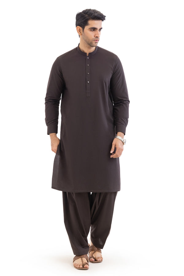 C-Brown-Cotton-Shalwar Suit - (MP2PBBW25ADN19)