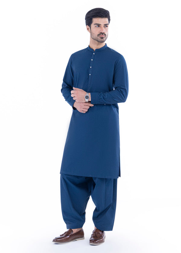 D-Teal-Cotton-Shalwar Suit - (MP2PBBW25ADN20)