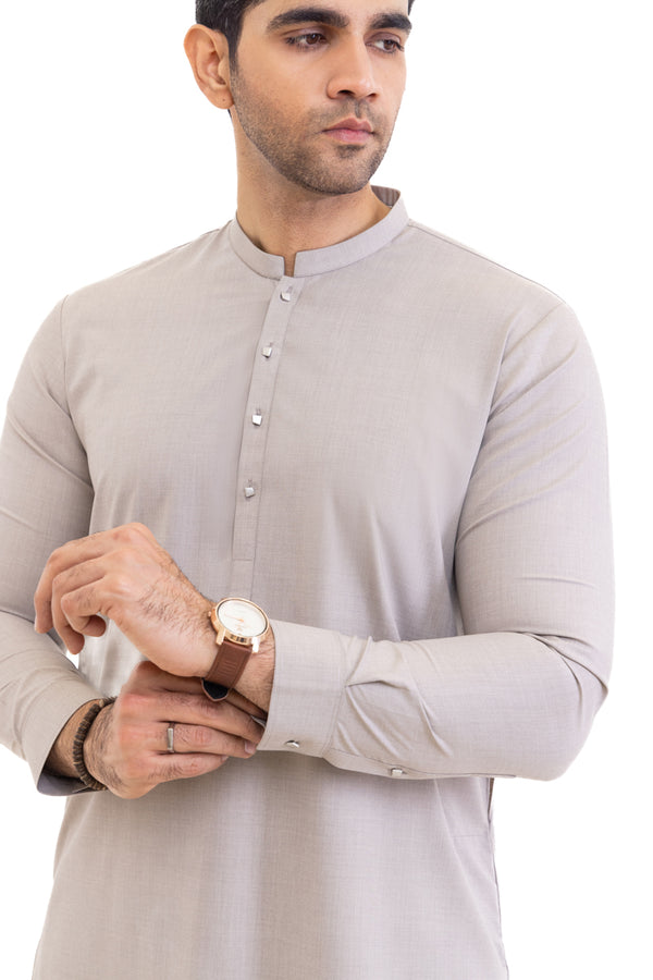 Taupe-Blended-Kurta Trouser - (MP2PBBW25ADN29)