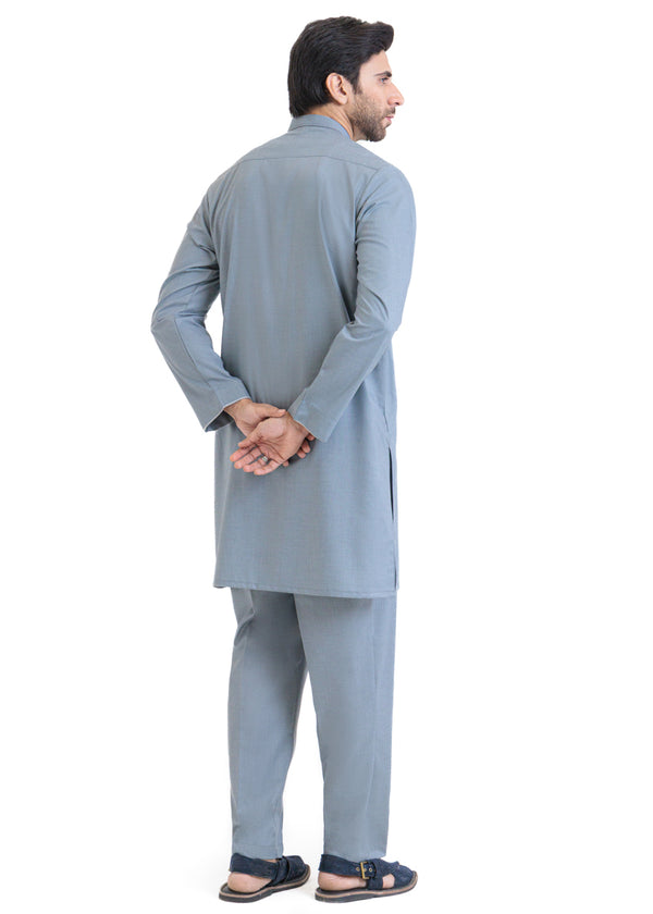 M-Grey-Blended-Kurta Trouser - (MP2PBBW25ADN31)