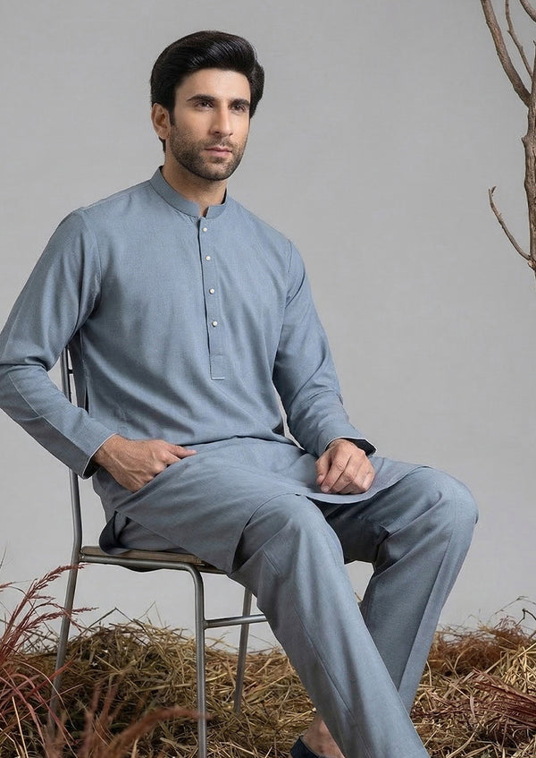 M-Grey-Blended-Kurta Trouser - (MP2PBBW25ADN31)