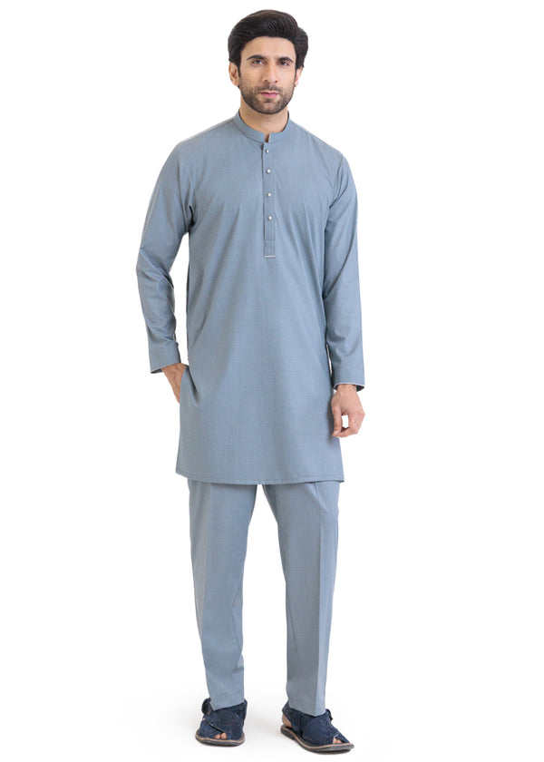 M-Grey-Blended-Kurta Trouser - (MP2PBBW25ADN31)