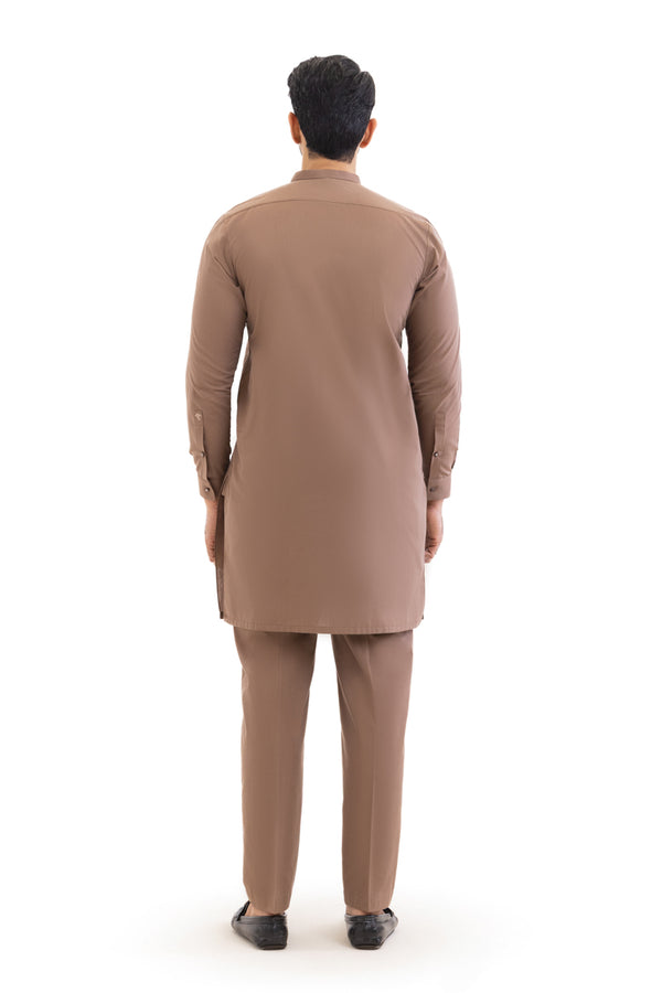 Brown-Cotton-Kurta Trouser - (MP2PBBW25ADN32)