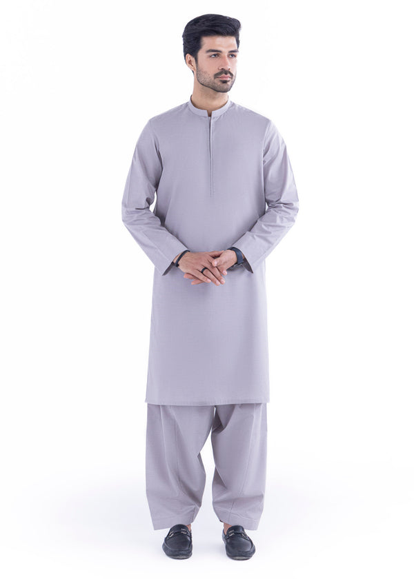 L-Grey-Cotton-Shalwar Suit - (MP2PBBW25BM10N11)