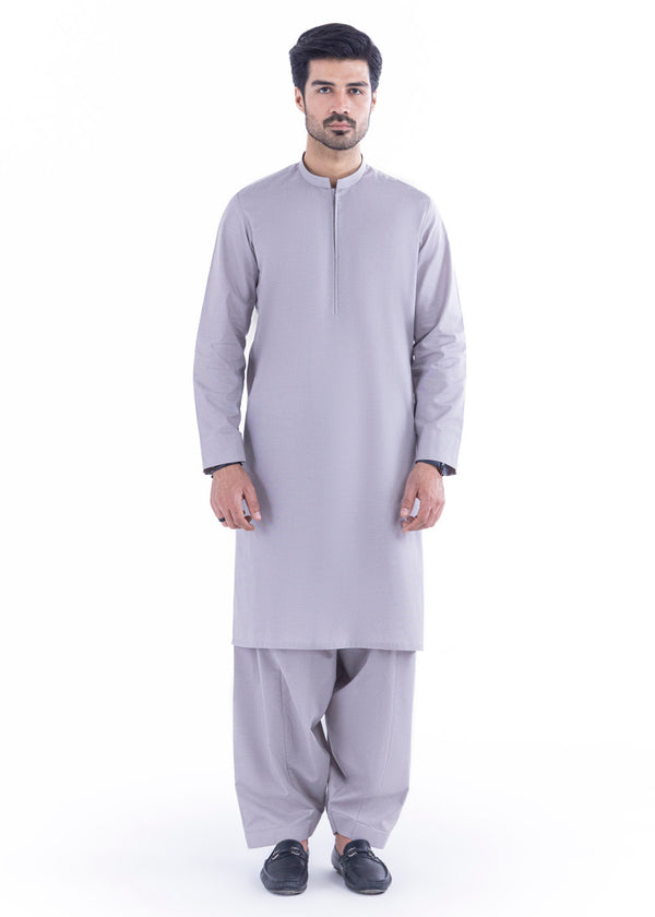 L-Grey-Cotton-Shalwar Suit - (MP2PBBW25BM10N11)