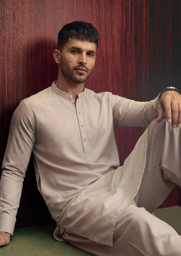 Peach-Blended-Shalwar Suit - (MP2PBBW25BM11D10)