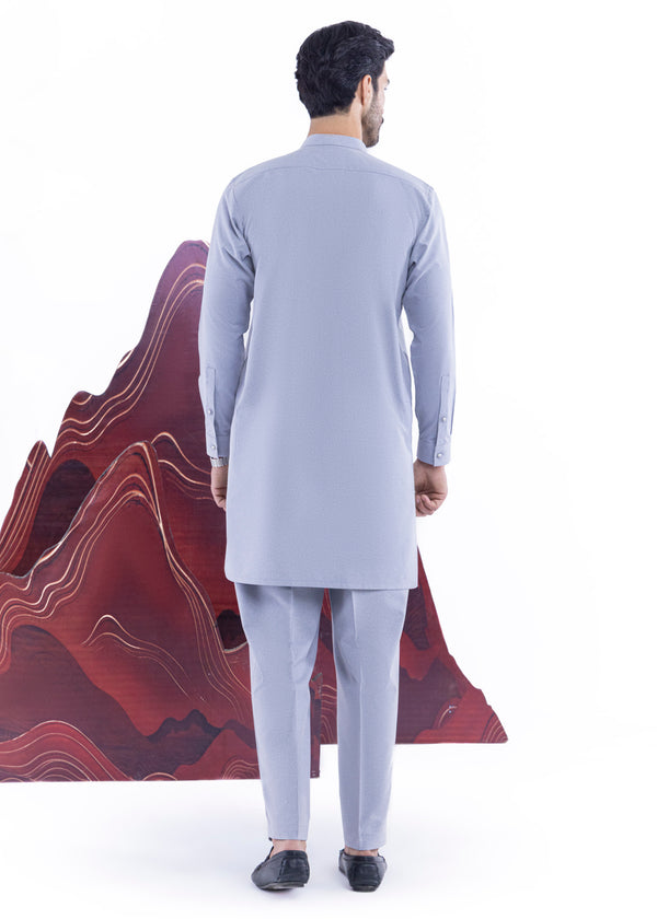 Grey-Blended-Kurta Trouser - (MP2PBBW25BM1J14)